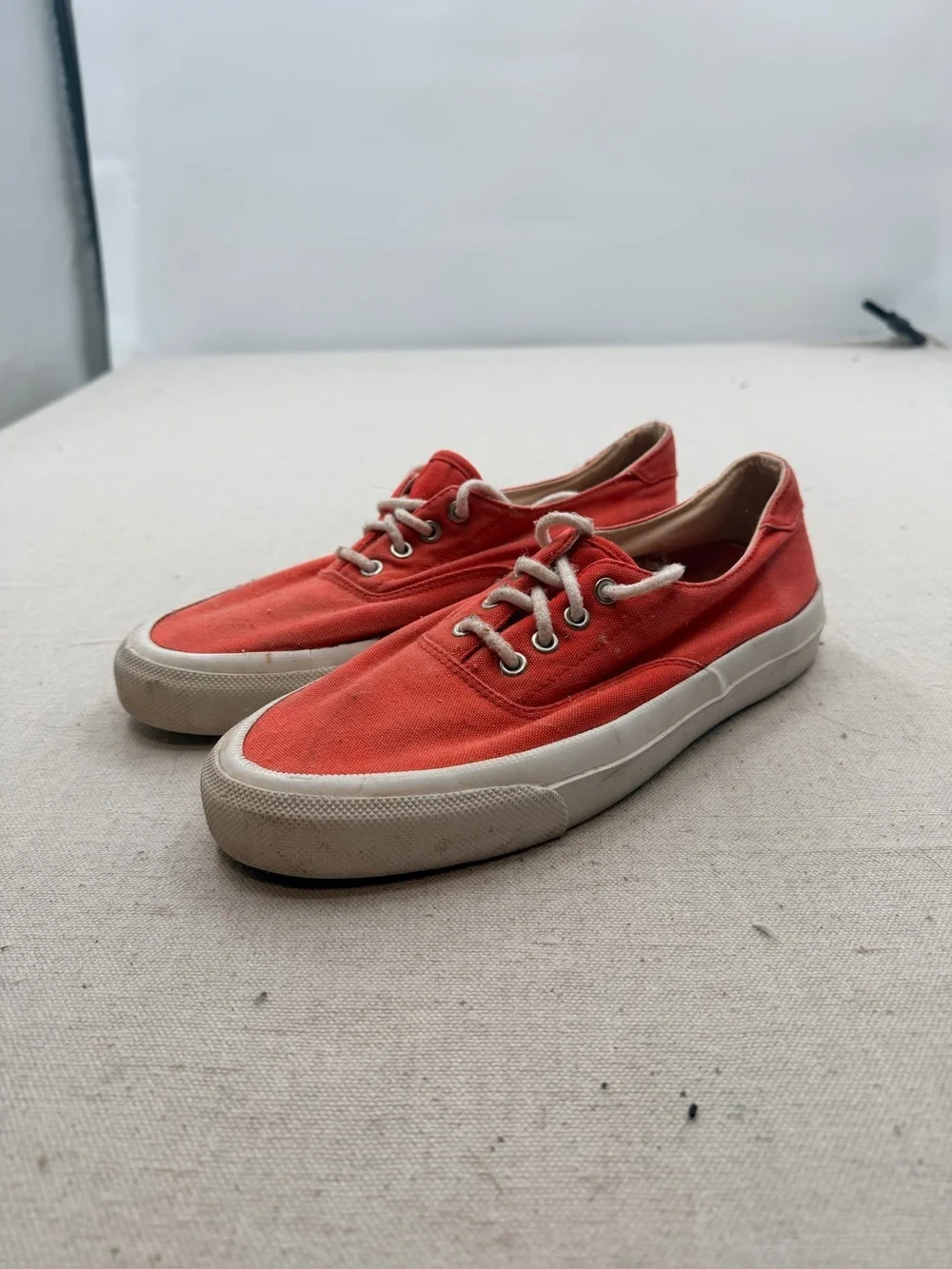 Tommy Bahama Red Canvas Low-Top Sneaker with White Laces